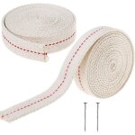 M�che de lampe � huile - inf - 2 rouleaux - coton - blanc - int�rieur