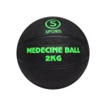 M�decine ball gonflable sportifrance - noir / vert clair - 2 kg - fitness - musculation - halt�rophilie ...