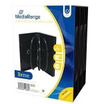 Mediarange box35 - 8 botier double 8disques noir tui disque optique