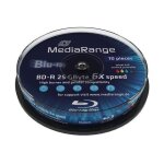 Mediarange mr500 - bd - r - 25 go - 6x - bo�te � g�teaux - 10 pi�ces