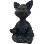 Mditation cat statue de chat rsine cat buddha sculpture ornements pour cadeaux de jardinage  gazon ...