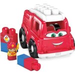 Mega bloks - lilvhicule camion pompier avec figurine & 5 blocs inclus - briques de construction - 12 ...