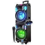 Mega enceinte nomade 800w inovalley ms01xxl - n avec usb bluetooth effets led microphone sono karaoke ...