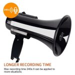 M�gaphone portable salutuya - haut - parleur de 30w avec enregistrement de 240s et ouvre - bouteille ...