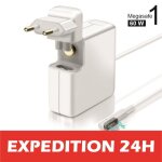 Chargeur - megasafe - 60w - compatible macbook pro 13 pouces - l - tip - blanc