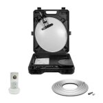 Kit camping car - megasat - parabole acier 35cm - lnb single 0. 1db - cble coaxial 10m - hd