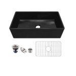 Meje vier de cuisine de ferme noir 84 x 548 cm - vier de ferme  cuve unique en cramique - tablier ...