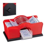 Relaxdays m�langeur de cartes manuel 2 jeux avec manivelle pour cartes � jouer jusqu?� 91 mm plastique ...