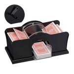Relaxdays mlangeur de cartes manuel 2 jeux avec manivelle pour cartes  jouer jusqu? 91 mm plastique ...