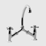 Robinet lavabo mlangeur  pont rtro tiffany chrom entraxe rglable