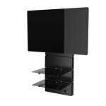 Meliconi - meuble tv avec support intgr ghost design 3500 noir mat - tv de 32  70 - vesa 400 - etagres ...