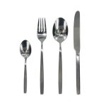 Mnagre 16 pices en inox effet mat avec manche bross - coffret ensemble de vaisselle complet - couverts ...