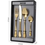 M�nag�re 24 pi�ces couverts de 6 personnes en acier inoxydable or