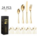 M�nag�re de 24 pi�ces couverts de table acier inox les couvert peuvent servir 6 personnesor