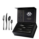 M�nag�re 24 pi�ces - insfity - noir - acier inoxydable - pour 6 personnes - compatible lave - vaisselle ...