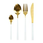 M�nag�re - home deco factory - mandy - dor�e - bicolore - blanc