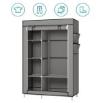 Mengda armoire de rangement penderie portable pour chambre penderie dressing textile en tissu intiss� ...
