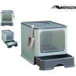 Bac � liti�re pour chat xxl - mengda - sortie par le haut - anti odeur - tiroir et pelle