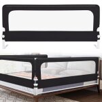Mengda barriere de sécurité enfant lit pliable portable 180cm bébé rail de lit noir Mengda barriere de sécurité enfant lit pliable portable 180cm bébé rail de lit noir