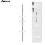 Mengda etag�re d�angle t�lescopique 4 tablettes pour salle de bain douche �tag�re en acier inoxydable ...
