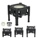Mengda gamelle pour chien sur�lev�e support porte gamelle chien sur�lev�e 3 hauteurs r�glables rehausseur ...