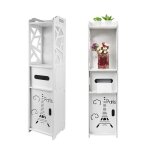 Mengda meuble colonne pour salle de bain meuble de rangement  portes avec plusieurs compartiments de ...