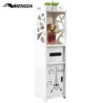 Mengda meuble de salle de bain colonne blanc �tag�re stockage de salle de bains �troite armoire de salle ...