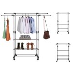 Mengda s�choir � linge �tendoir � linge mobile �tendage s�choir � v�tements pour balconarri�re - courchambre ...