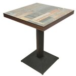 Mengda table haute table carrée design industriel 60 * 60 * 75cm Mengda table haute table carrée design industriel 60 * 60 * 75cm