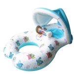 M�re et b�b� nager flotteur s�curit� gonflable b�b� piscine eau jouet si�ge bateau natation avec abri ...