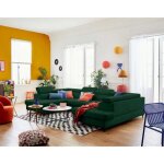 Merida - canap� panoramique en u - 7 places - convertible avec coffres et t�ti�res r�glables - en velours ...