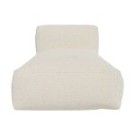 M�ridienne en tissu bouclette blanc cass� noumara