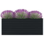 Merkmak grand bac a fleur jardini�re 160 x 80 x 45 cm acier galvanis� anthracite