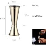 Mesure jigger cocktail 1 oz / 2 oz verres doseurs coupedoseur de liqueur en acier inoxydable mesure de ...