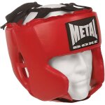 Casque entranement - mtal boxe - enfant - rouge - protection pommettes - confort optimal