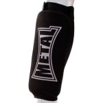 Metal boxe protge tibia - noir