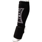 Metal boxe protge tibia + pied - noir