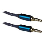 Cordon audio - metronic - 471020 - jack 35 mm - mle / mle - couleur bleu