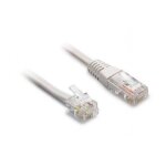 Metronic cordon rj45 / rj11 10m blanc