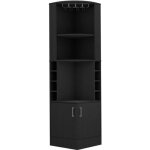 Meuble dangle kava beijing avec porte - bouteilles 180. 6 cm h x 46. 9 cm l x 46. 9 cm p noir