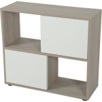 Meuble pour aquarium iseo trend 100 cm - blanc - zolux - a poser au sol - mlamin - bois