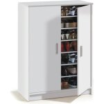 Meuble armoire à chaussures avec 2 portes coloris blanc - hauteur 101 x profondeur 36 x largeur 75 cm ... Meuble armoire à chaussures avec 2 portes coloris blanc - hauteur 101 x profondeur 36 x largeur 75 cm ...