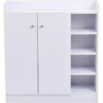 Homcom - meuble � chaussures - bois - 83x30x90cm - blanc