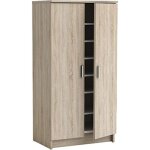 Meuble - armoire  chaussures en panneaux de particule chene brosse - dim : 546 x 1084 x 353 cm