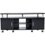 Homcom - meuble tv - bois - 120x40x52cm - noir
