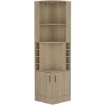 Meuble bar dangle kava beijing avec porte - bouteilles 180. 6 cm h x 46. 9 cm l x 46. 9 cm p miel Meuble bar dangle kava beijing avec porte - bouteilles 180. 6 cm h x 46. 9 cm l x 46. 9 cm p miel