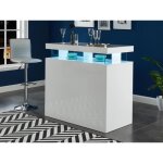 Meuble de bar avec leds en mdf blanc laqué - fabio ii Meuble de bar avec leds en mdf blanc laqué - fabio ii