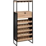 Meuble bar x25 bouteuilles aliaj effet ch�ne naturel - 5 five simply smart