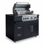 Meuble barbecue gaz 4 brleurs et rtissoire pour cuisine extrieure - oviala