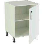 Meuble bas de cuisine 1 porte coloris blanc - hauteur 85 x longueur 60 x profondeur 58 cm